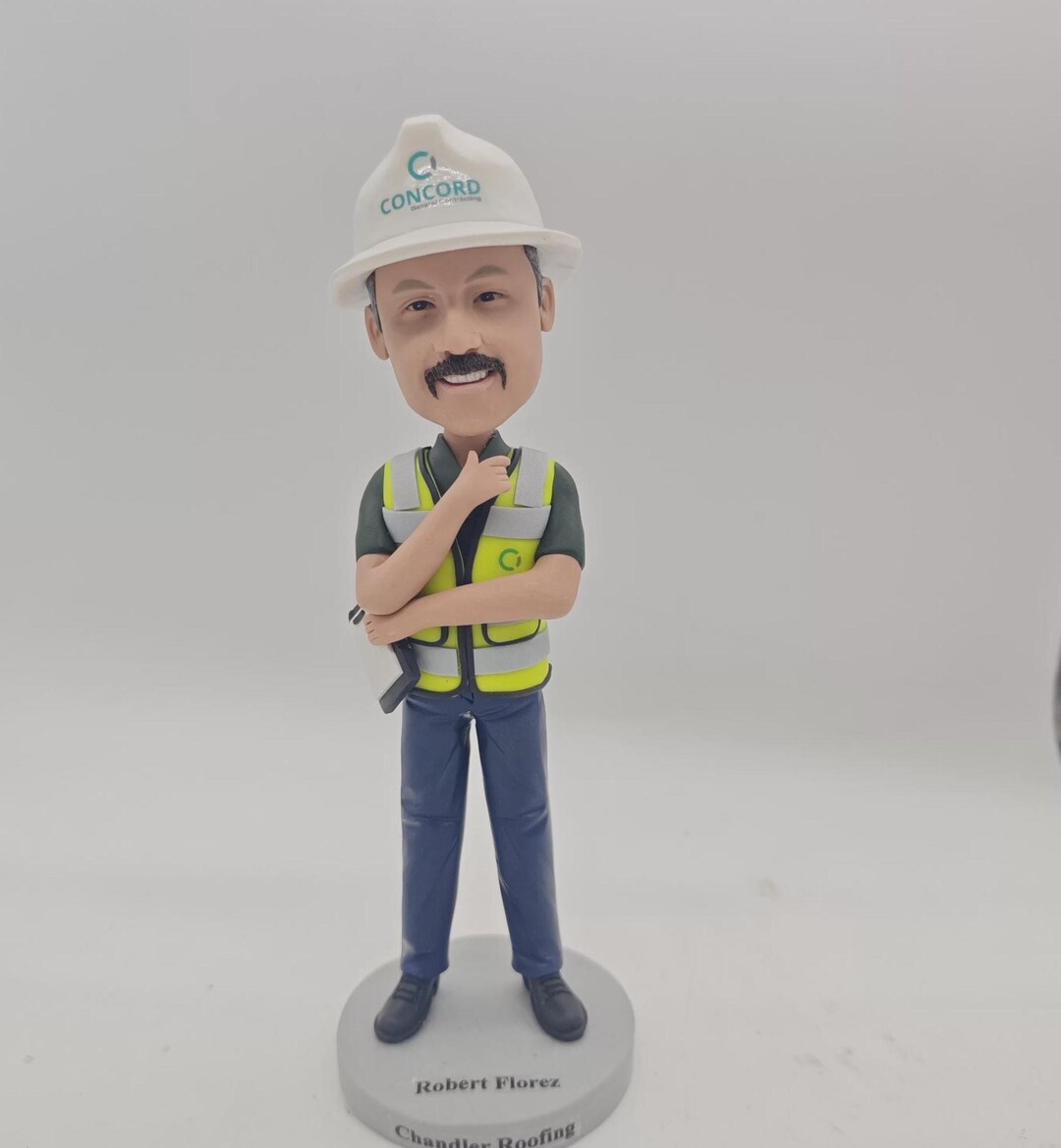 Custom 3D Engineer Bobblehead Statue: Personalized Polymer Clay ...