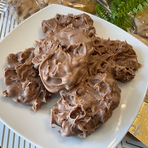 Chocolate Creamy Pecan Pralines, NOLA Candy, New Orleans Signature Candy, Chocolate Pecan Candy, Gourmet Candy