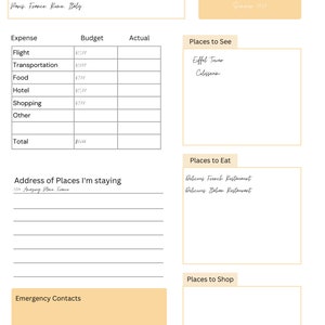 Travel Plan Template