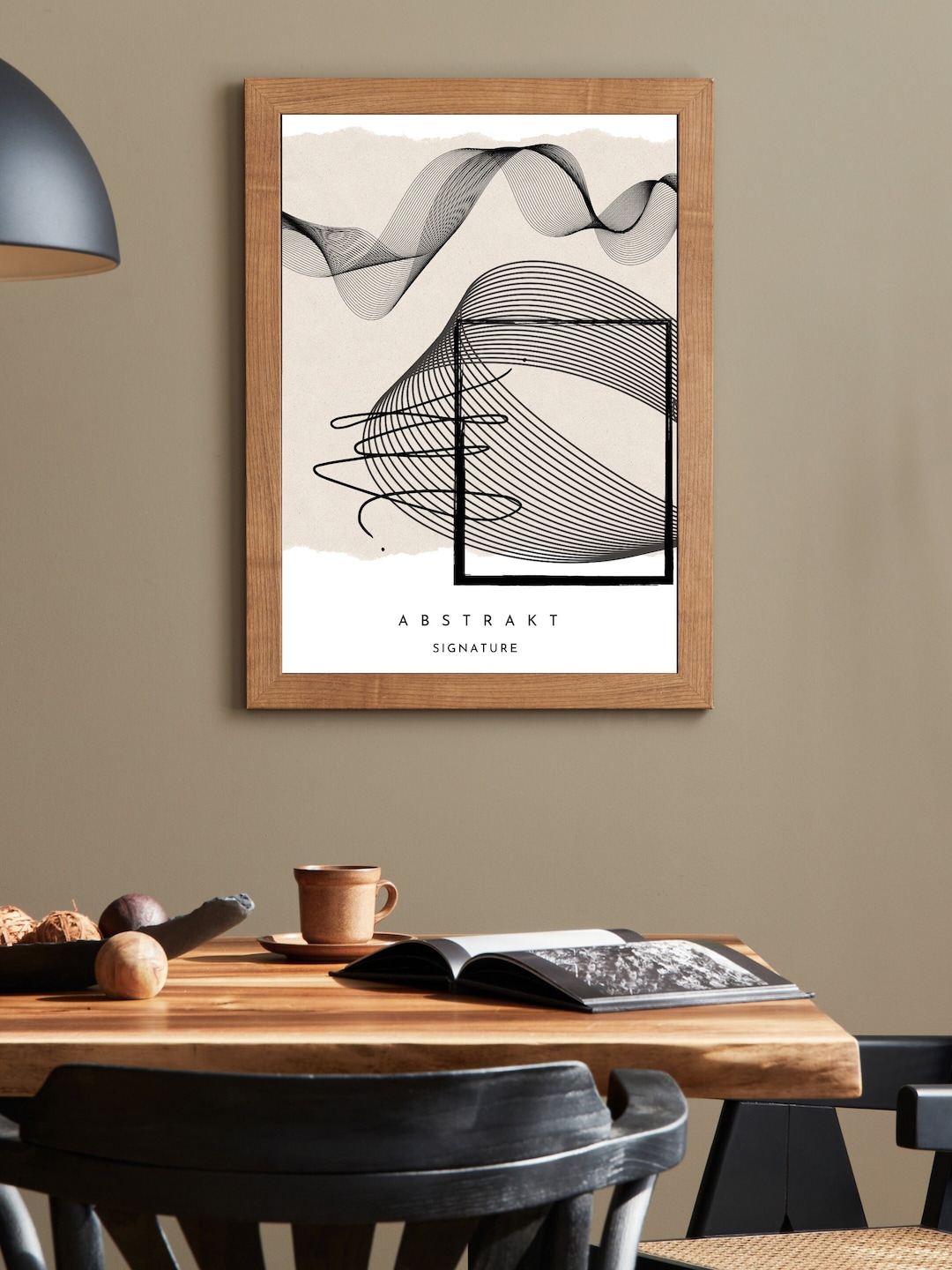 Minimalist Black and White Abstract Art Prints, Neutral Modern Wall Art ...