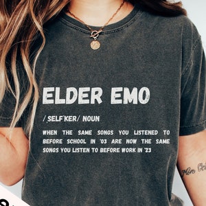 Elder Emo Definition Shirt - Komfort Farben Vintage Tee