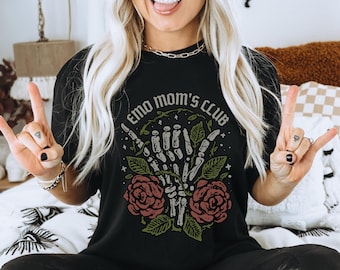 Camiseta de colores cómodos para mamá emo: Camiseta del club de mamás emo