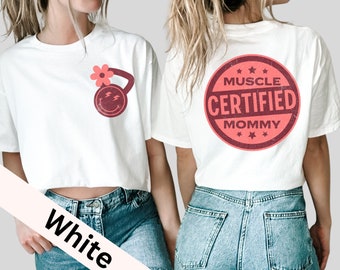 Gecertificeerd Muscle Mommy Shirt - Comfort Colors Oversized Gym T-shirt
