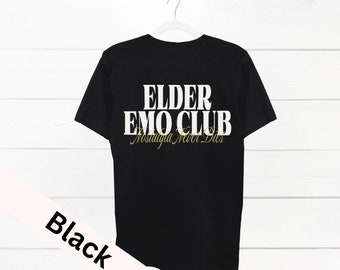 Elder Emo Club T-Shirt: Comfort Colors Pop Punk Concert Tee