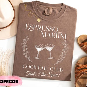 Koszulka Espresso Martini, Koszulka Cocktail Club, Zabawna koszulka do picia, Koszulka Martini Lover, Koszulka imprezowa, Koszulka Coffee and Cocktail, Koszulka Drink