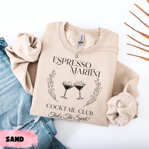 Espresso Martini Cocktail Club Sweatshirt, Retro Y2K-stil