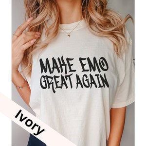 Make Emo Great Again Shirt, Elder Emo Shirt, 2000s Emo Fashion, It Was Never A Phase, Emo Scene Clothes, Emo Teens, Emo Gift Emo Girls Shirt