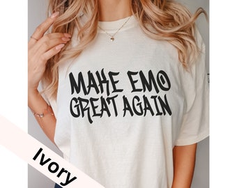 Machen Sie Emo wieder Bemerkenswert Komfort Farben T-Shirt, Unisex Emo Geschenk
