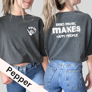Emo Music Makes Happy People, Elder Emo Shirt, When We Were Young, Emo Gift, Emo Tees, Emo T-shirt, Scene shirt, It Was Never A Phase, Goth