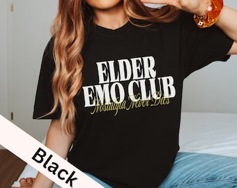 Elder Emo Comfort Colors Tee: Pop Punk Concert Shirt
