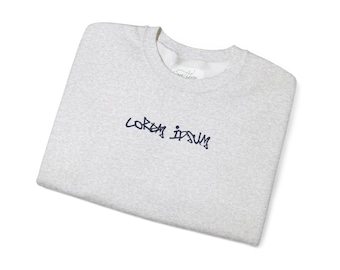 Lorem Ipsum Graphic Design Sweatshirt, Cool Sweater, Hipster Pullover, Trendy Jumper, Unique Sweatshirt Gift, Streetwear Apparel