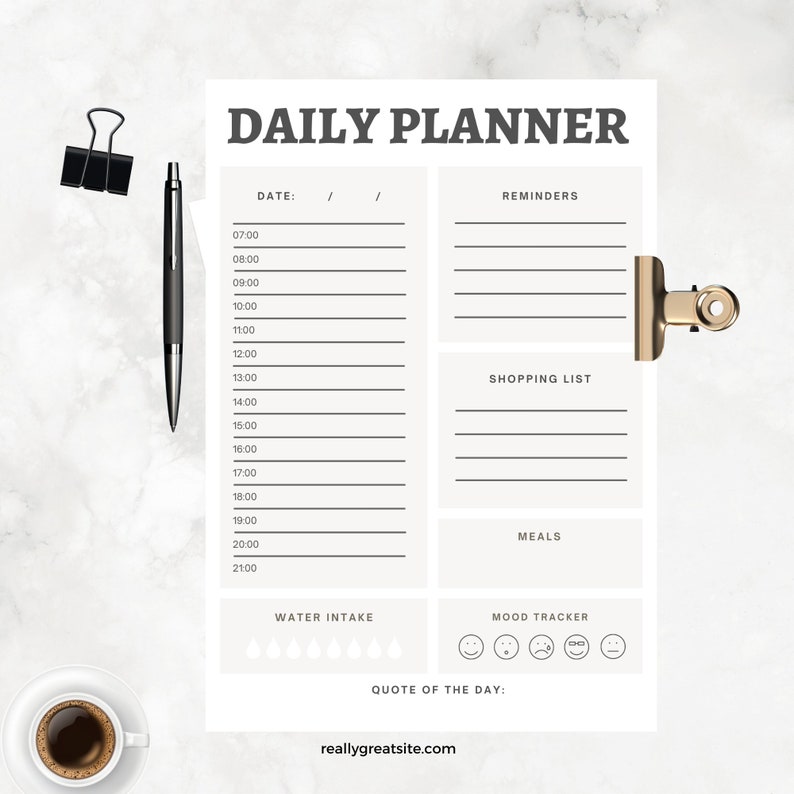 Daily Planner, Daily Planner Printable, Daily Planner 2023, Daily