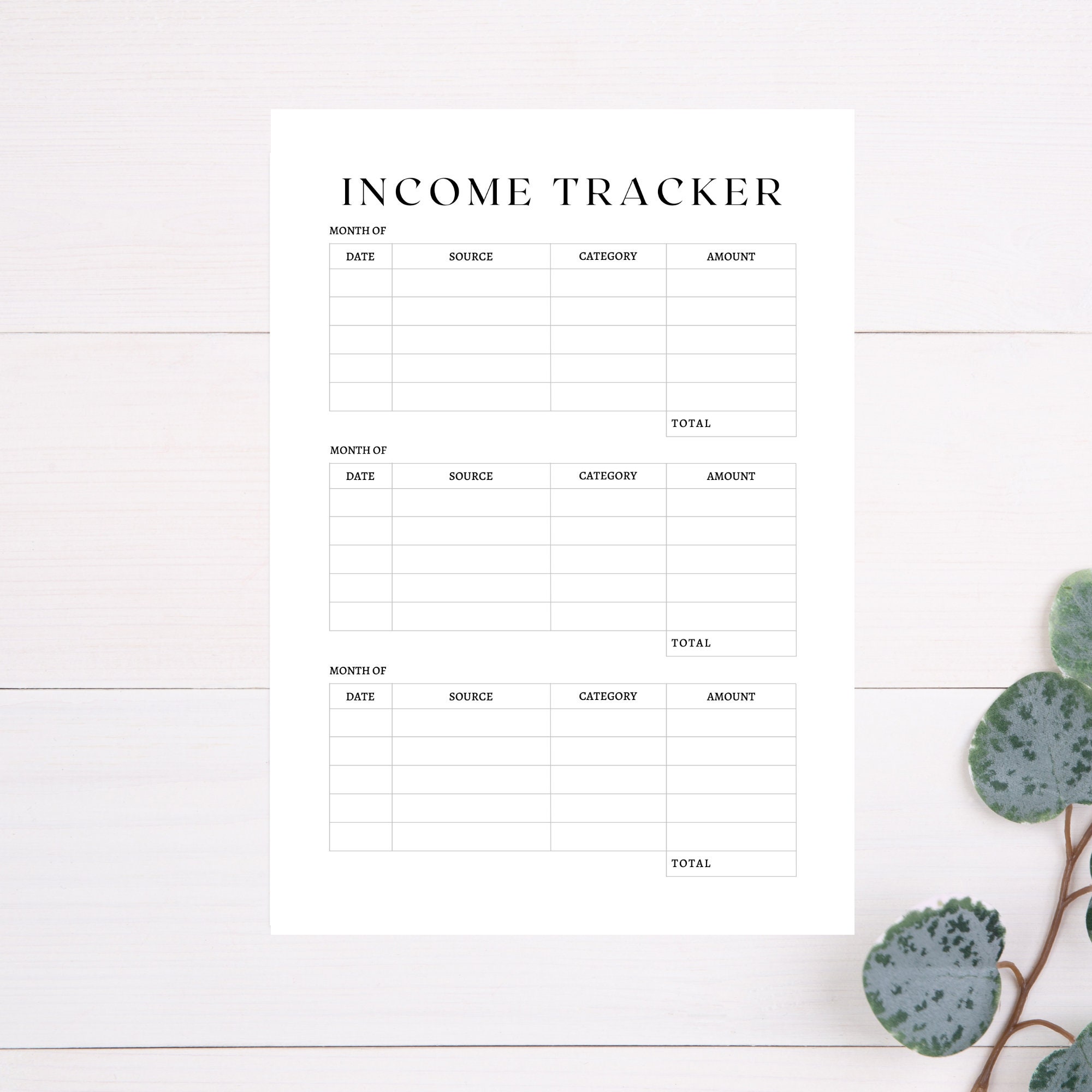 Income Tracker Income Printable Tracker Income Tracker PDF Financial Income Tracker Income Printable Tracker Income Tracker PDF Financial