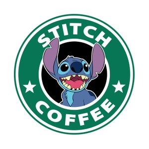 Stitch coffee SVG file for Cricut