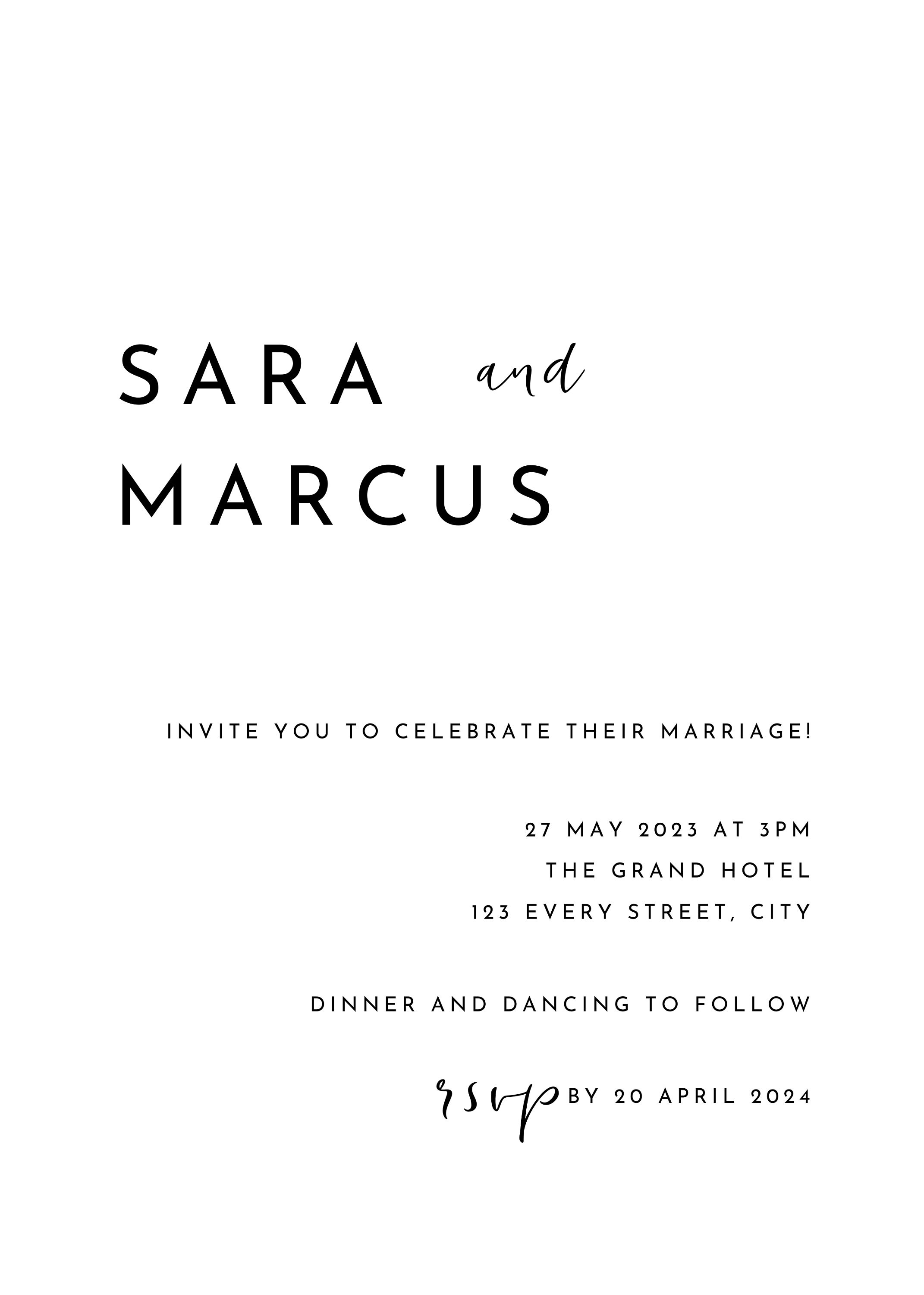 AFFORDABLE LETTERPRESS INVITATIONS Modern Etsy