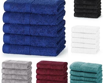 100% Cotton 12 pcs Face Cloth, Highly Absorbent & Soft, 500 GSM Egyptian Flannel towels, 30 x 30 Cm, Bathroom- Kitchen Gym