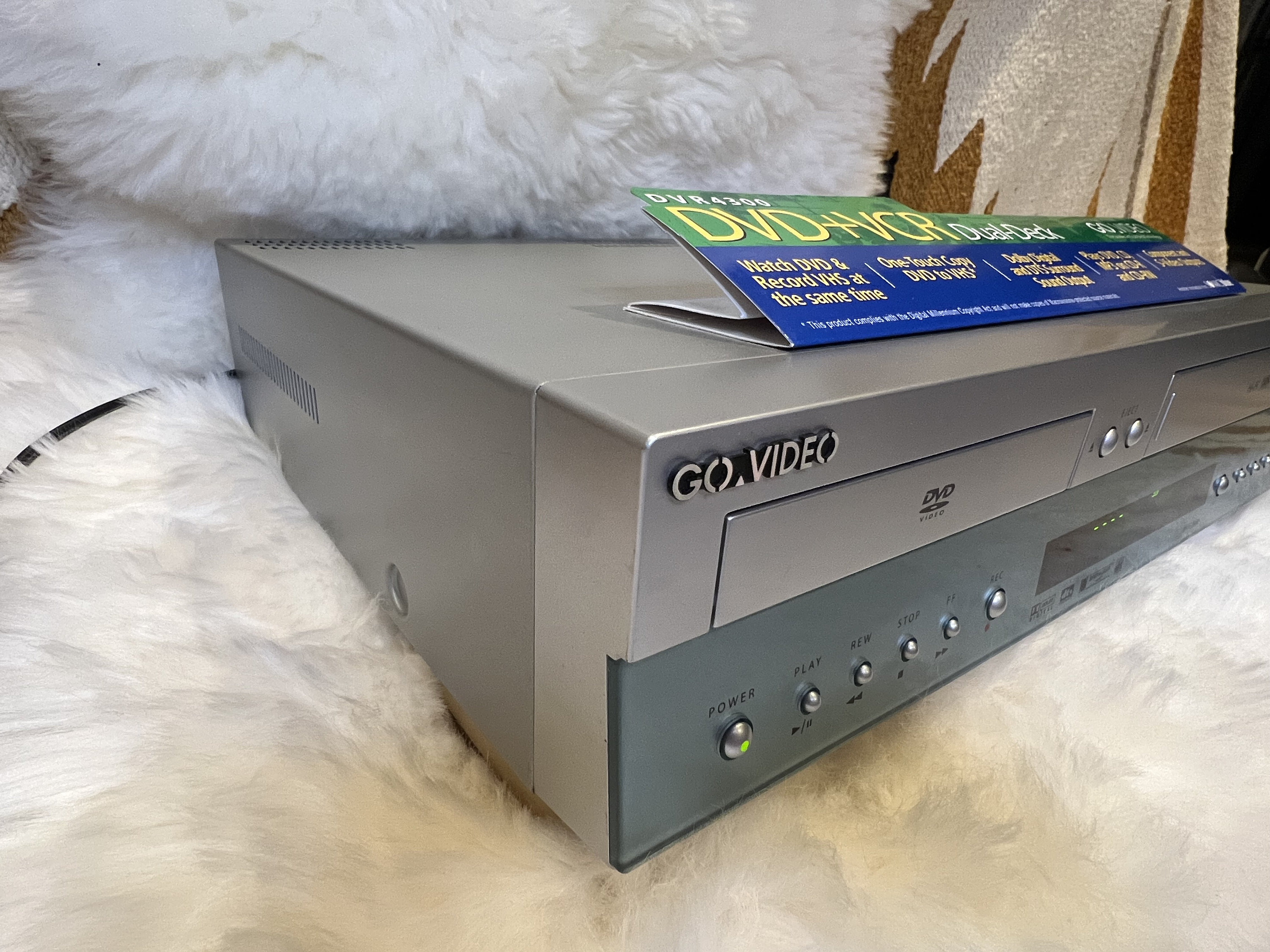 Vintage Govideo DVR4300 DVD VHS VCR Combo Player Recorder W/ Remote and