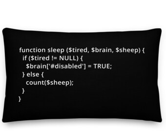 Programmer Joke Pillow: PHP Code Humor Gift
