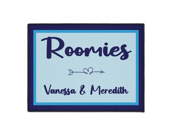 Personalized Roommates Roomies Door Mat Dorm Decor Apartment Decor