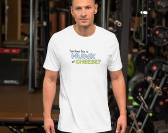 Vintage-Inspired "Hanker for a Hunk" T-Shirt | Retro Nostalgia Tee | Unisex Graphic Shirt | Gift for Gen X & 80s Fans
