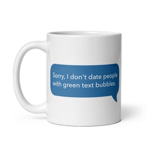 Text Message Mug Coffee Gift Funny Dating Android iPhone iMessage