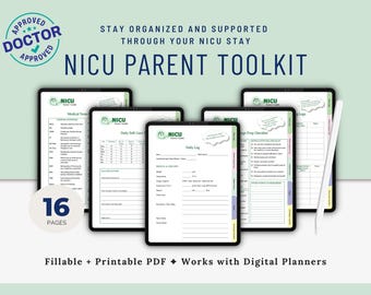 NICU Parent Toolkit: Daily NICU Journal (Digital Download PDF) | Doctor Approved