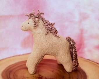 BROWN WALDORF HORSE, soft horse toy, Waldorf inspired, eco friendly