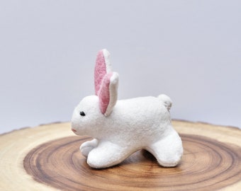 Waldorf WHITE BUNNY, bunny toy, soft bunny toy, Waldorf inspired, eco friendly, Easter gift