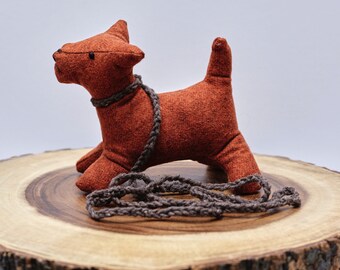 RED DOG Waldorf dog terrier, dog toy, soft toy, Waldorf inspired, eco friendly