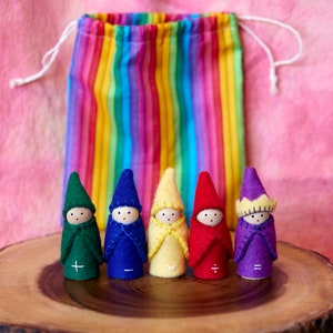 WALDORF MATH GNOMES, Peg Dolls Math Gnomes, Waldorf inspired