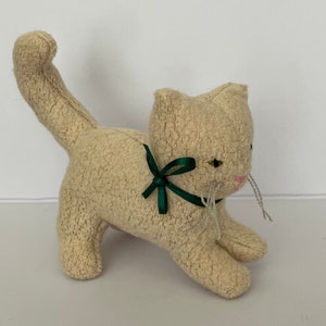 BEIGE WALDORF CAT, kitten, organic, cotton, wool, gift, Waldorf, toy, animal image 4