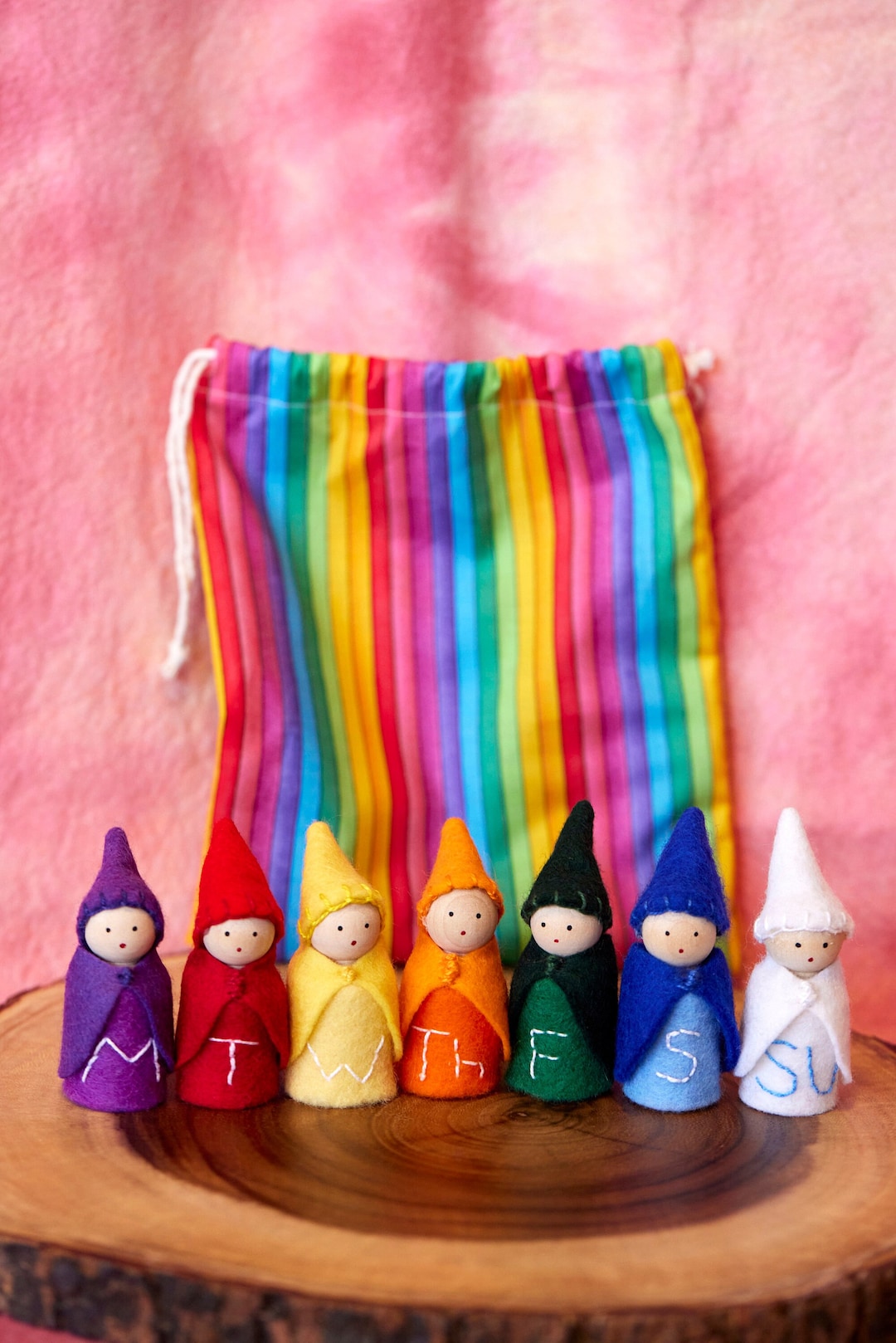 WALDORF CALENDAR GNOMES of the Week Peg Dolls Etsy