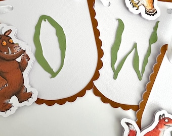Personalized Woodland Birthday Bunting | Handmade Custom Name Banner