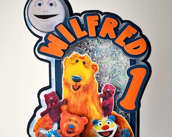 Bear in the Big Blue House Inspired Shaker Cake Topper | Custom Party Decoration | 90’s 2000’s Retro Party
