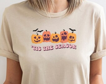 Tis The Season, Halloween Tee, Pumpkin Shirt, Funny Halloween, Spooky Season, Pumpkin Spice, Cute Fall Shirt, Graphic Tee, Trending Tee