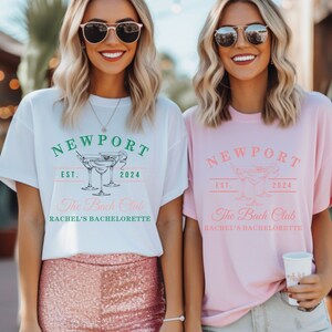 Custom Location and Name Bachelorette Shirt, Bachelorette Party Tee, Personalized Luxury Bachelorette, The Bach Club Shirt, Gift For Her