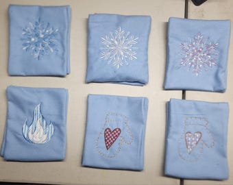 Geborduurde handwarmers voor handpalmen – herbruikbare zak Gezellige, warme en koude therapie