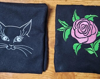 Geborduurde handwarmers – herbruikbare handwarmers met wasbare flanellen hoes