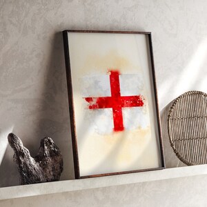 England Aquarell Flagge Wand Kunst Druck | England Reise Poster