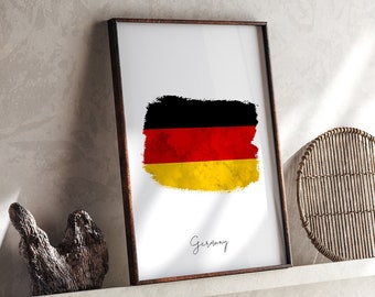 Germany Flag Wall Art Print | Germany Travel Poster