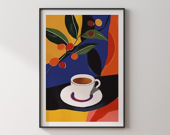 Coffee Poster Espresso Wall Art Print | Drink Coffee Art | Kitchen Decor
