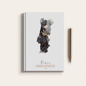 Portugal Travel Journal Personalised Travel Diary Notebook Country Portugal Map Custom Map Planner