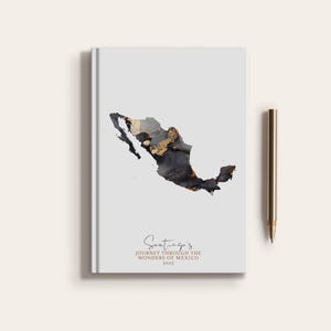 Carnet de voyage carnet de voyage personnalisé Mexique pays Mexique carte carte personnalisée planificateur