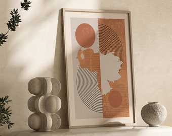 Venezuela Map Wall Art Print | Boho Mid Century