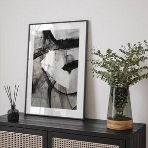 Liberia Map | Black & Grey Abstract Painting Map of Liberia Wall Art Print | Liberia Traval Poster