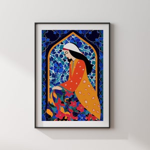 Impression d'art mural femme marocaine | Collection Femmes d'Afrique | Art mural marocain | Impression de voyage au Maroc