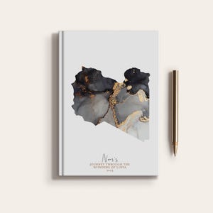 Carnet de carnet de voyage personnalisé en Libye, pays, carte de la Libye, planificateur de cartes personnalisées