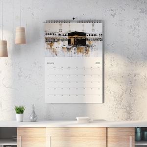Islamic Calendar 2025 | Islamic Wall Art Places Edition | Large A3 A4 11x16.5&quot; | Islamic Calendar
