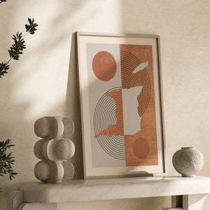 Trinidad and Tobago Map Wall Art Print | Boho Mid Century