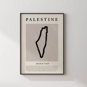 Palästina Karte Vintage abstraktes Kunst Druck Picasso + Matisse inspiriertes Reise Poster